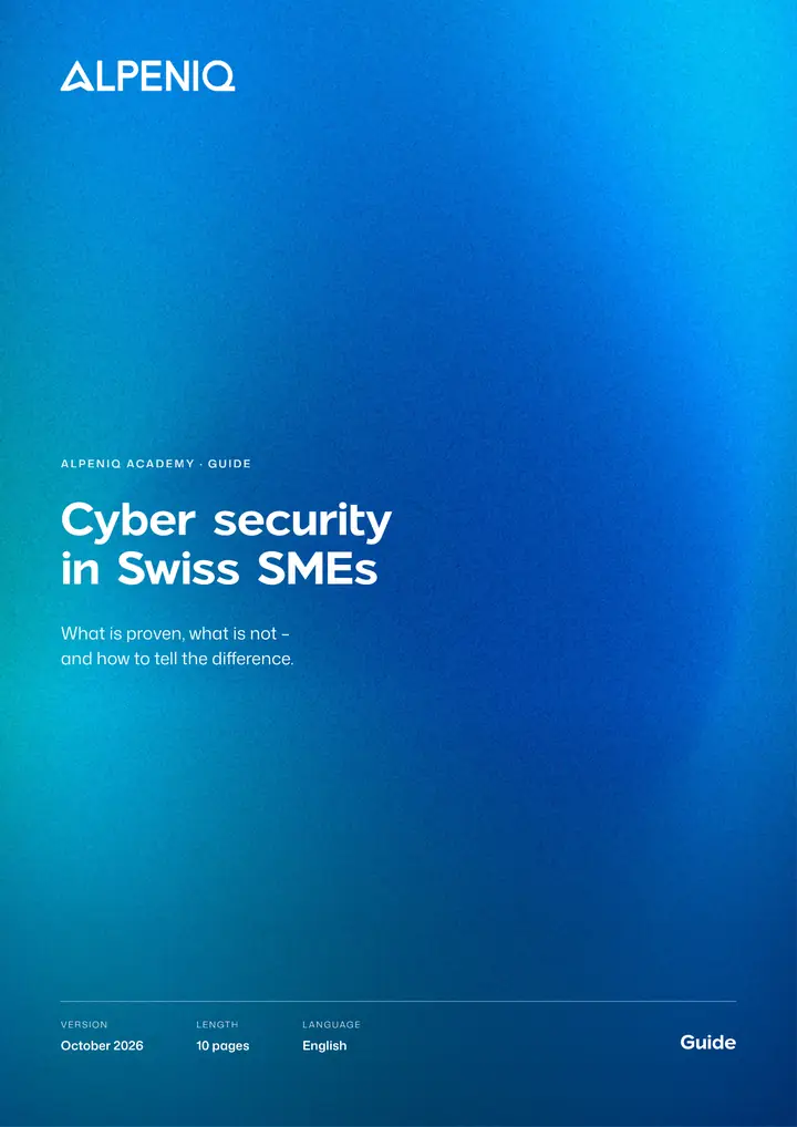 Cover of the guide «Cyber security in Swiss SMEs»