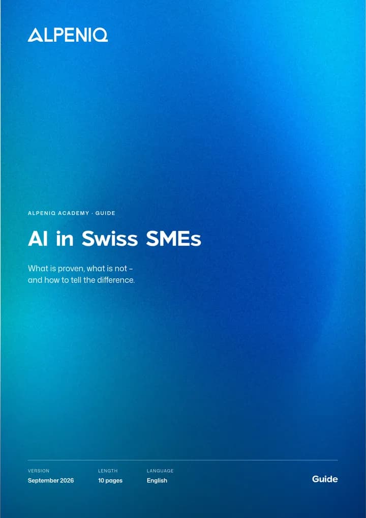 Cover of the guide «AI in Swiss SMEs»