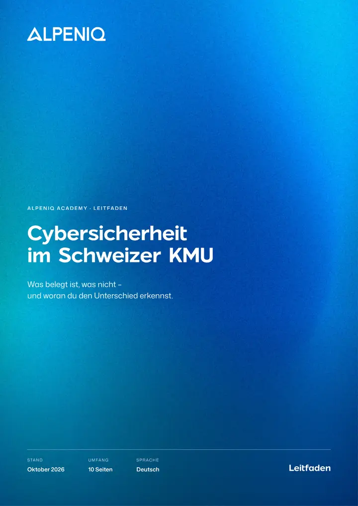 Deckblatt des Leitfadens «Cybersicherheit im Schweizer KMU»