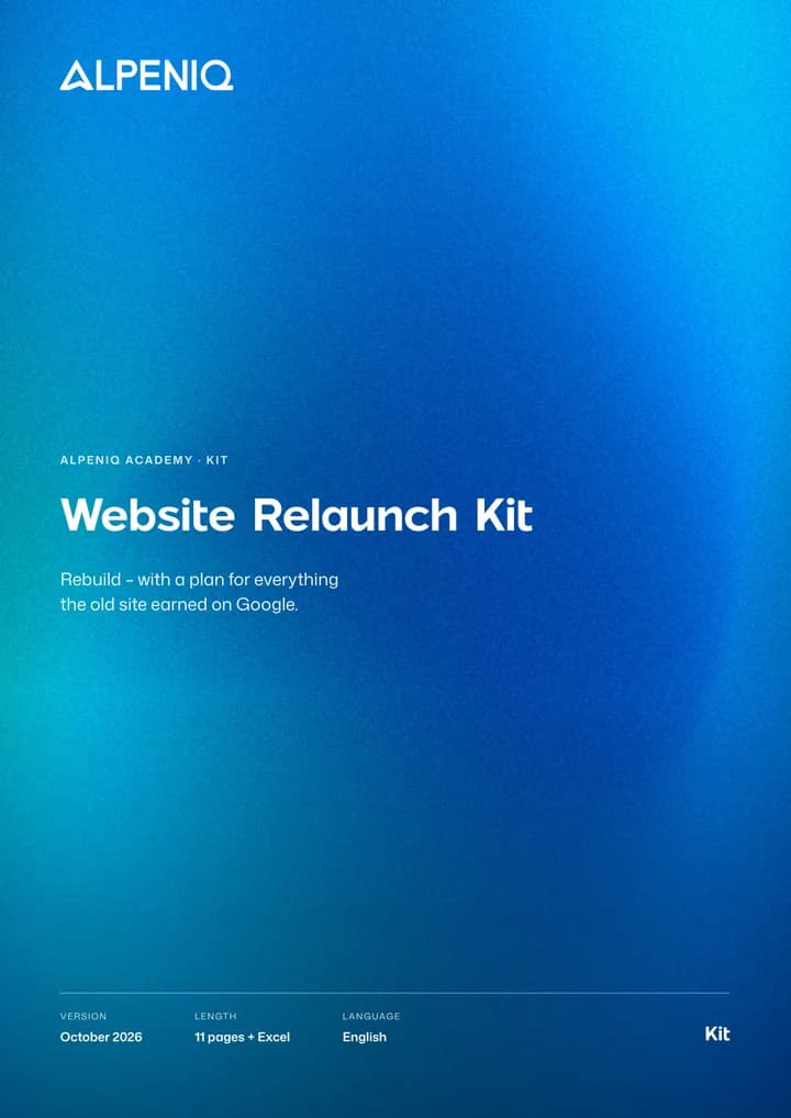 Cover of the guide «Website Relaunch Kit»